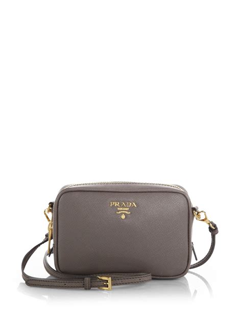 prada pomice grey|Prada Small Grey Saffiano Leather Promenade Crossbody Bag.